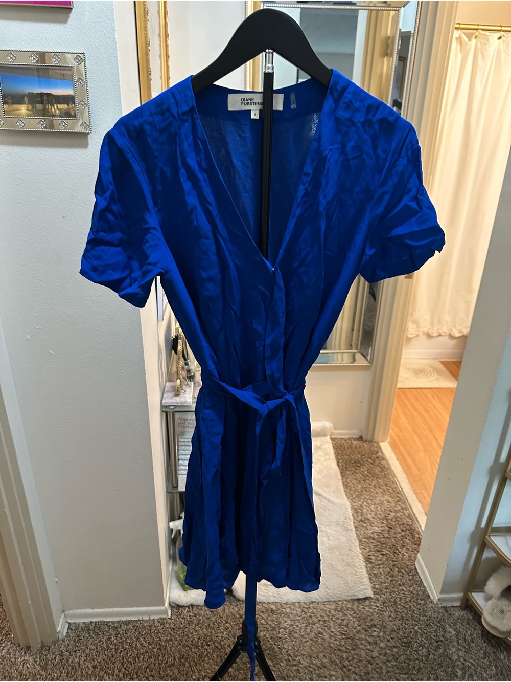 Diane von Furstenberg Royal Cobalt Blue Wrap Dress Like New See Video